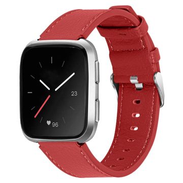 Fitbit Versa 2 / Versa cowhide genuine leather watch strap - Red