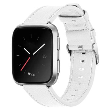 Fitbit Versa 2 / Versa cowhide genuine leather watch strap - White