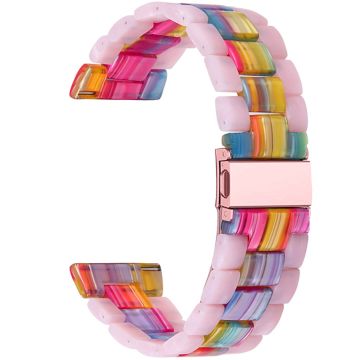 Fitbit Versa 2 / Versa Lite color splice resin watch strap - Glitter Pink / Colorful