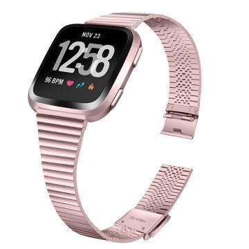 Fitbit Versa 2 / Versa Lite stylish stainless steel watch strap - Rose Pink