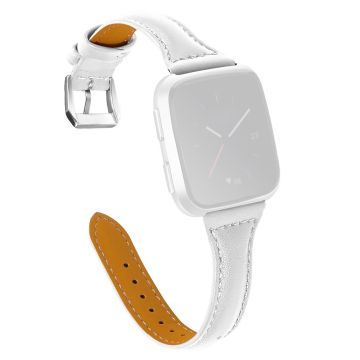 Fitbit Versa 2 / Versa Lite / Versa simple genuine leather watch strap - White