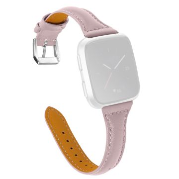 Fitbit Versa 2 / Versa Lite / Versa simple genuine leather watch strap - Apricot