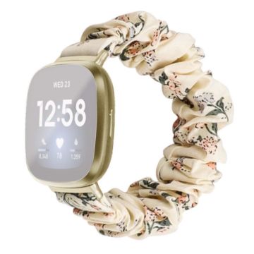 Fitbit Versa / Versa Lite elastic stylish fabric watch strap - Honeysuckle