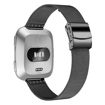 Fitbit Versa 2 / Versa milanese stainless steel watch strap - Black