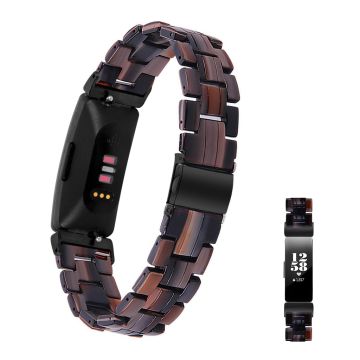 Fitbit Inspire 2 resin pattern watch band - Chocolate