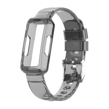 Fitbit Ace 3 / Luxe / Inspire HR clear TPU cover + watch strap - Transparent Black