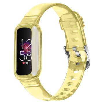 Fitbit Luxe clear silicone watch strap - Transparent Yellow