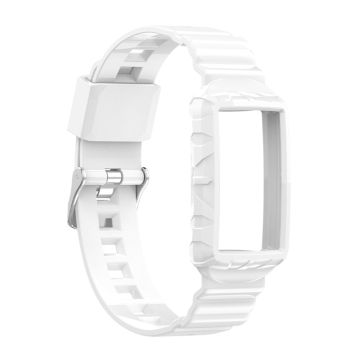 Fitbit Charge 5 / 4 / 3 integrated TPU cover + watch strap - White