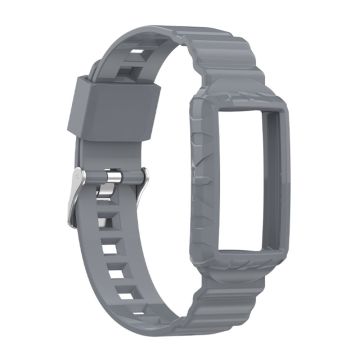 Fitbit Charge 5 / 4 / 3 integrated TPU cover + watch strap - Grey