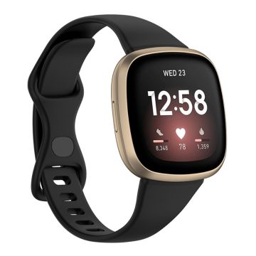 Fitbit Versa 4 / Sense simple watch strap - Black Size: S