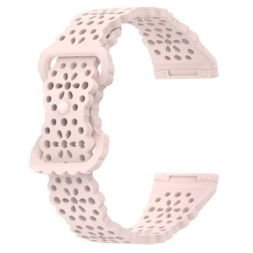 Fitbit Versa 4 / Sense 2 / Versa 3 / Sense lace flower style watch strap - Sand Pink