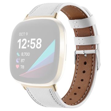 Genuine leather watch strap Fitbit Sense 2 / Versa 4 - White