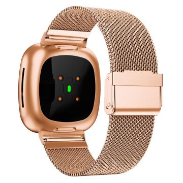 Fitbit Sense 2 / Versa 4 stainless steel watch strap - Rose Gold