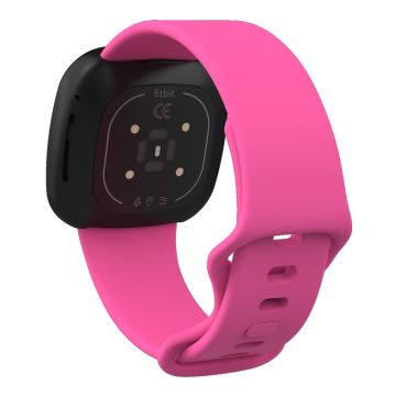 Fitbit Sense 2 / Versa 4 silicone watch strap - Rose Size: S