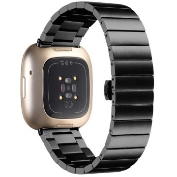 Fitbit Sense 2 / Versa 4 metal watch strap - Black