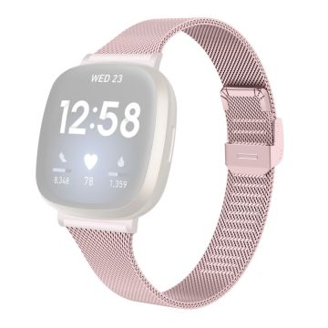 Fitbit Sense 2 / Versa 4 milanese stainless steel strap - Rose Pink