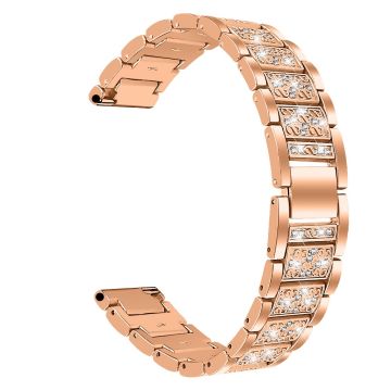 Fitbit Sense 2 / Versa 4 rhinestone décor zinc alloy strap - Rose Gold