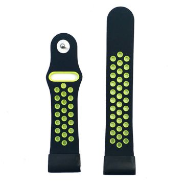 Garmin Fenix 5 / Forerunner 935 22mm two-tone silicone watch band - Black / Green