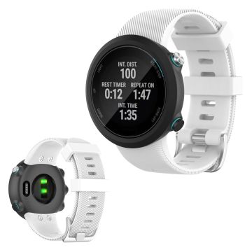 Garmin Swim 2 / Forerunner 45 / 45S durable silicone watch band - White