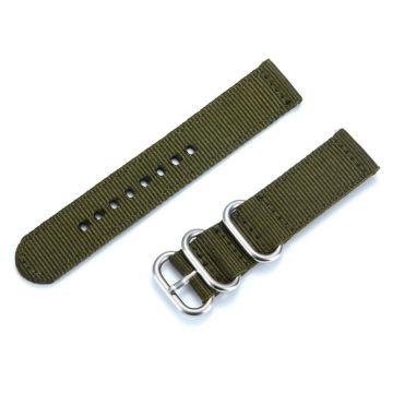 Three buckle watch band for Garmin watch - Army Green