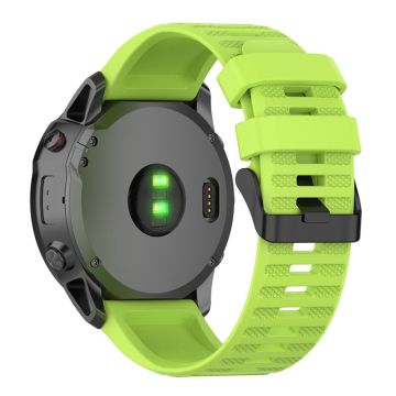 26mm breathable silicone watch strap for Garmin watch - Green