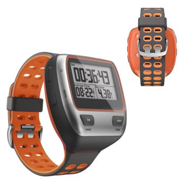 Garmin Forerunner 310XT double color silicone watch band - Grey / Orange