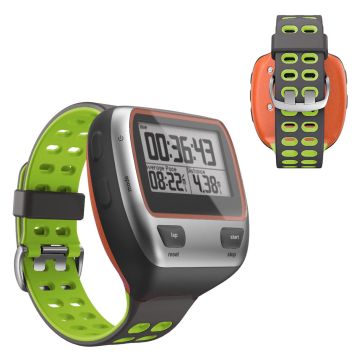 Garmin Forerunner 310XT double color silicone watch band - Dark Grey / Green