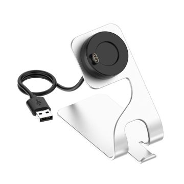 Metallic style charging dock for Garmin watch - Silver
