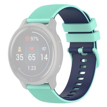 20mm silicone watch strap for Garmin watch - Baby Blue / Dark Blue