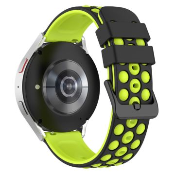 20mm dual color silicone watch strap for Garmin watch - Black Lime