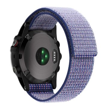 26mm nylon stitching style strap for Garmin watch - Light Purple