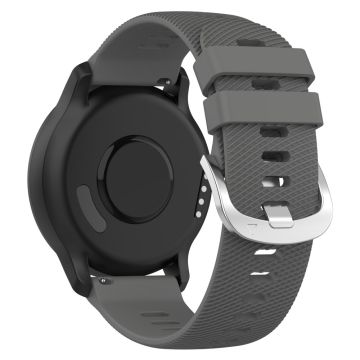 20mm cross stripe pattern silicone strap for Garmin watch - Dark Grey