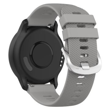 20mm cross stripe pattern silicone strap for Garmin watch - Light Grey