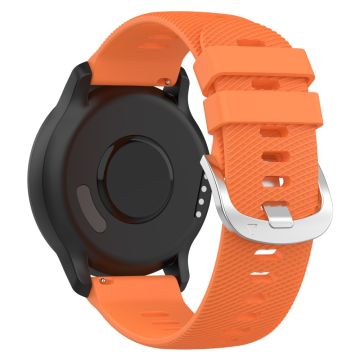 20mm cross stripe pattern silicone strap for Garmin watch - Orange