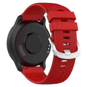 20mm cross stripe pattern silicone strap for Garmin watch - Red