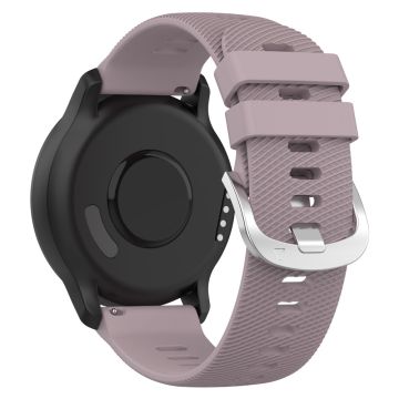 20mm cross stripe pattern silicone strap for Garmin watch - Light Purple