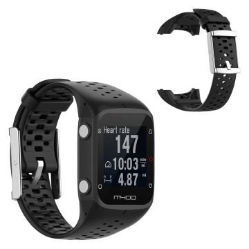 Polar M400 comfortable silicone watch band - Black