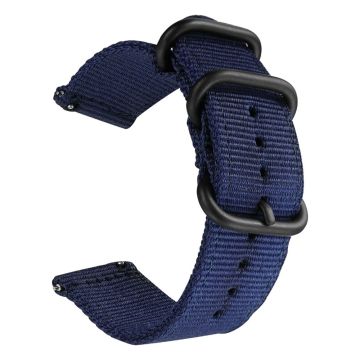 Suunto 9 Baro / Spartan Sport Wrist HR nylon three heave buckle watch strap - Blue