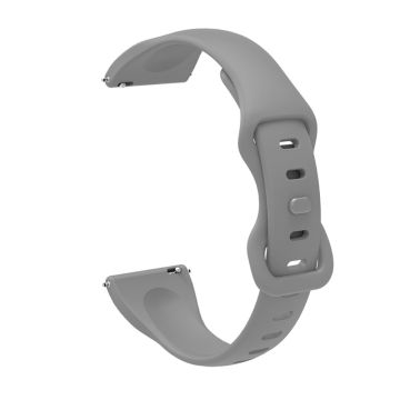 20mm Universal silicone 8 shaped buckle watch strap - Grey