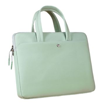 C81-14-14.6 " Computer Bag Portable Notebook Bag with Zipper Laptop Accessories Storage Bag - Green