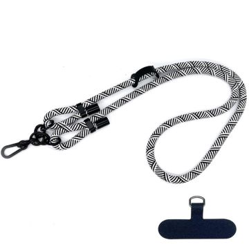 Adjustable Polyester Neck/Shoulder Lanyard Phone Strap - Grey