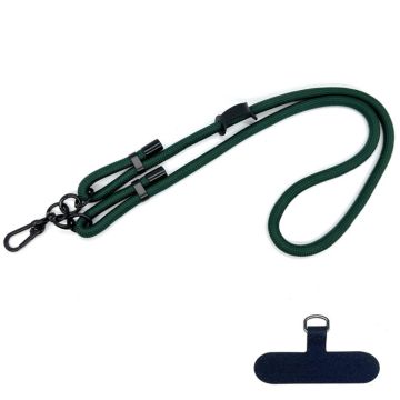 Adjustable Polyester Neck/Shoulder Lanyard Phone Strap - Blackish Green