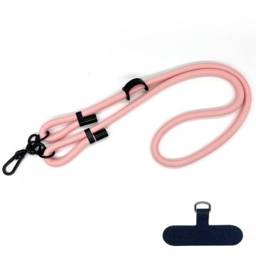 Adjustable Polyester Neck/Shoulder Lanyard Phone Strap - Pink