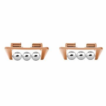 1 Pair Huawei Band 9 / 8 Strap Connector Beads Design DIY-styled Watch Band Metal Connection Adapter - Rose Gold