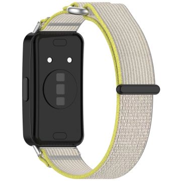 Huawei Band 9 / Band 9 NFC / Band 8 / Band 8 NFC Strap Nylon Sport Loop Watch Bands - Yellow+Grey