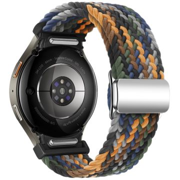 Samsung Galaxy Watch 20mm Braided Watch Band Magnetic Strap - Camo Rainbow