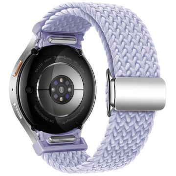 Samsung Galaxy Watch 20mm Braided Watch Band Magnetic Strap - Misty Purple