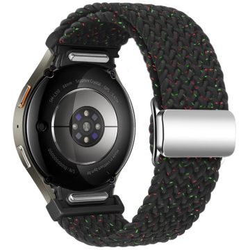 Samsung Galaxy Watch 20mm Braided Watch Band Magnetic Strap - Starlight Black