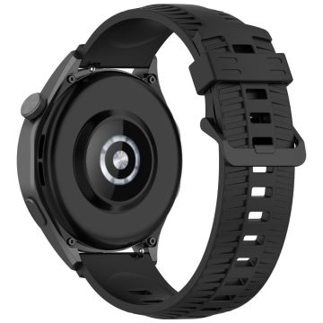 Huawei Watch 4 / 4 Pro / GT 4 46mm Silicone Watch Strap 22mm Tire Texture Wrist Band - Black