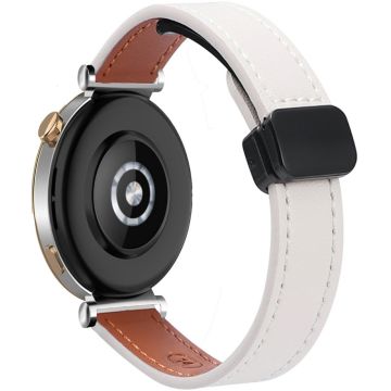 Samsung Galaxy Watch 20mm Magnetic Buckle Slim Microfiber Leather Watch Strap - Apricot